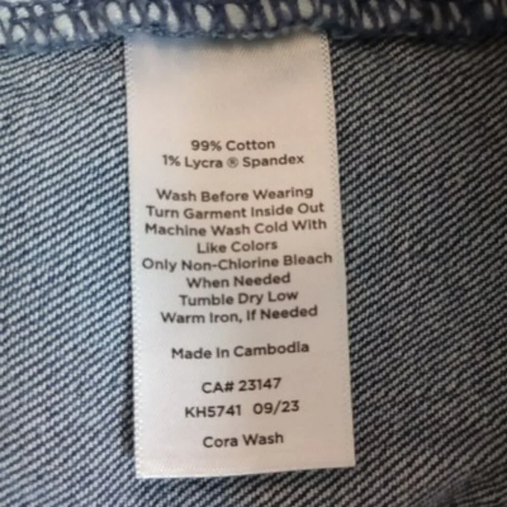 Talbots Jeans Wide-Leg Crop Size 12 Blue Womens